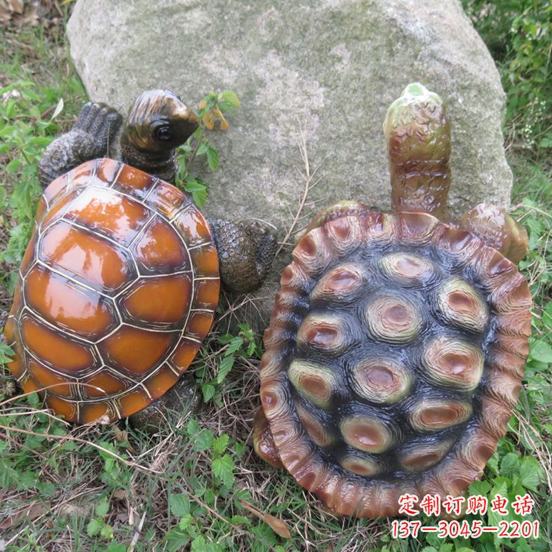 广西玻璃钢海龟雕塑精致美观的园林装饰品