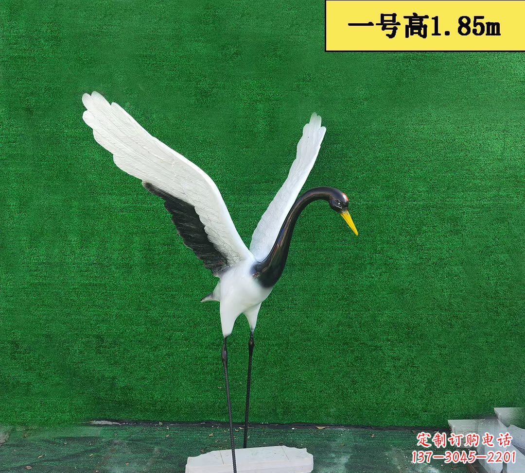 广西仙鹤雕塑玻璃钢仿真景观动物雕塑