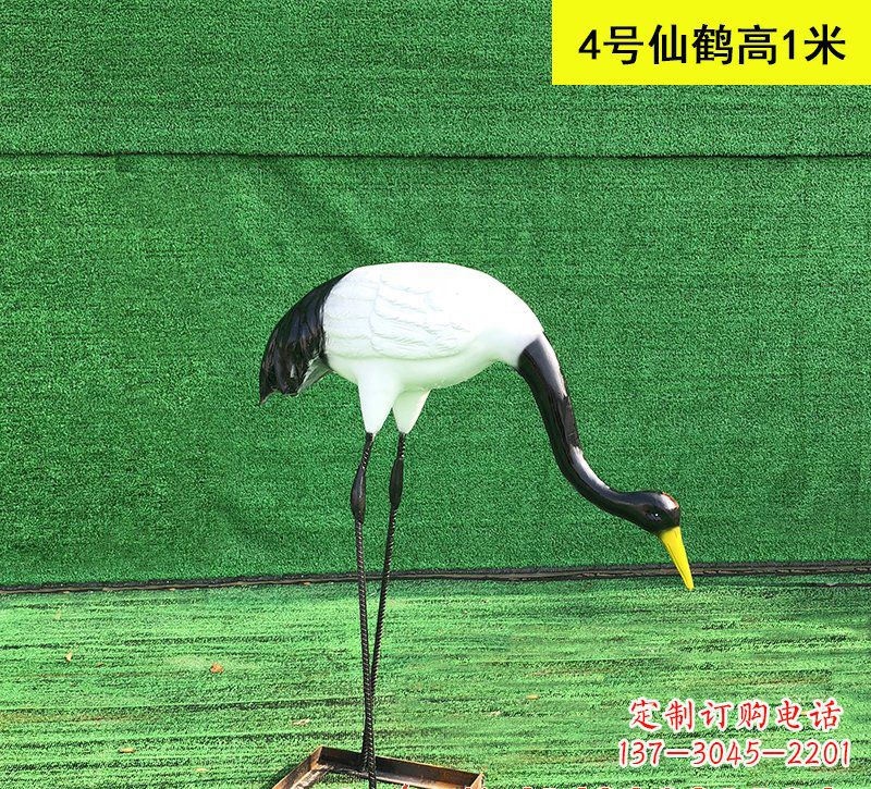 广西仙鹤玻璃钢雕塑