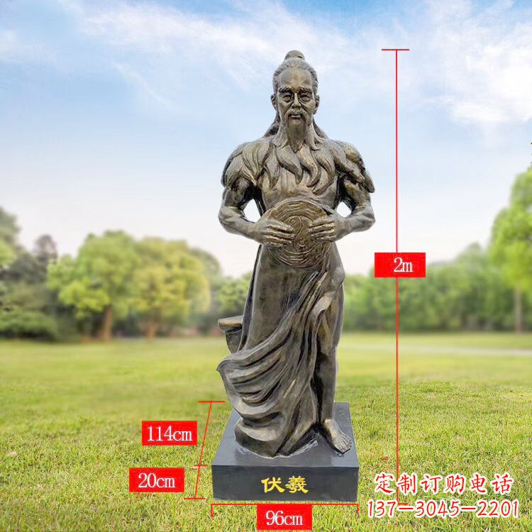 广西伏羲玻璃钢雕塑传承中华文化的精神家园