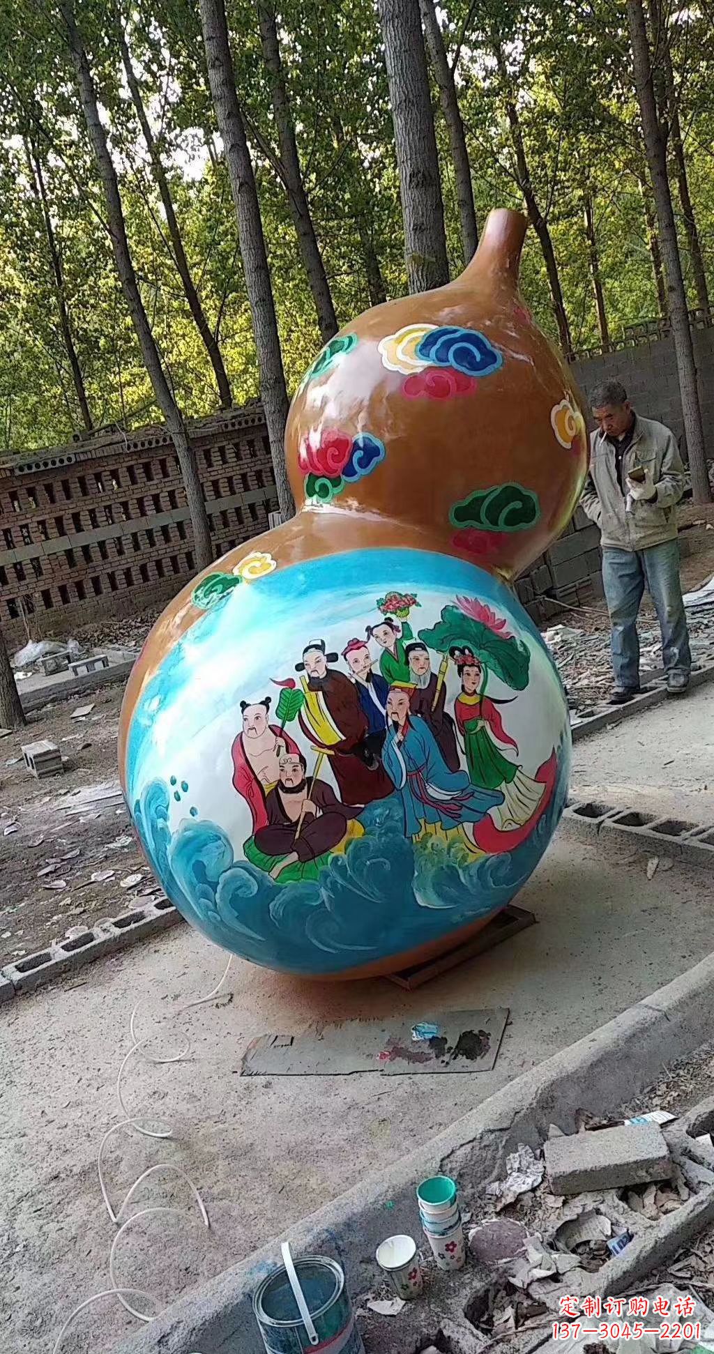 广西玻璃钢葫芦雕塑一种全新的艺术形式