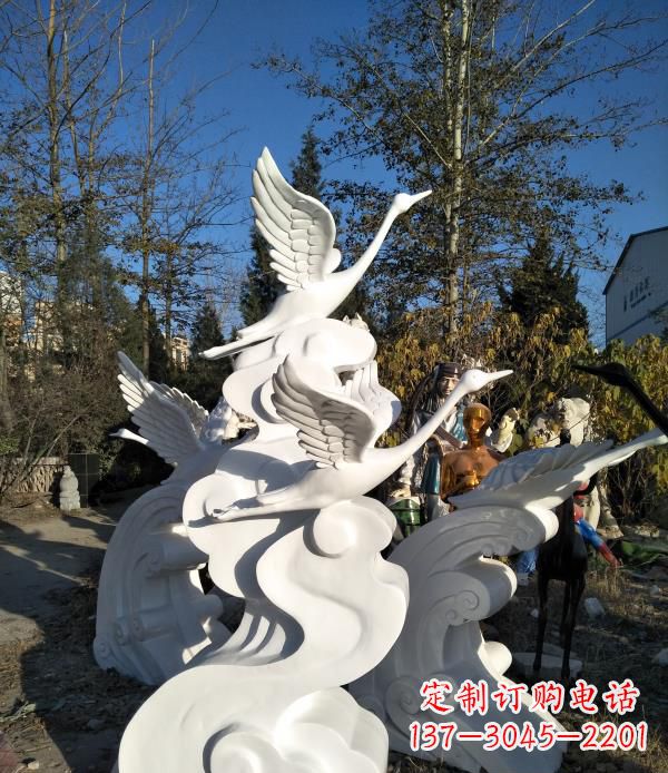 广西玻璃钢天鹅雕塑