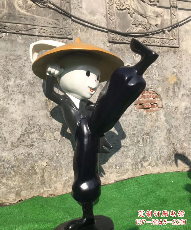 广西玻璃钢兔子雕塑精美绝伦