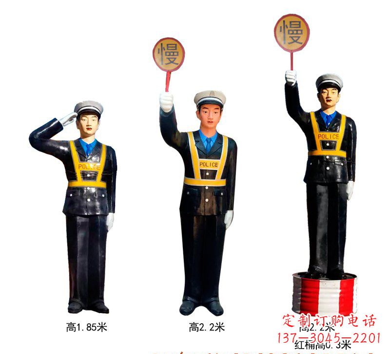 广西玻璃钢警察雕塑象征警察的英勇