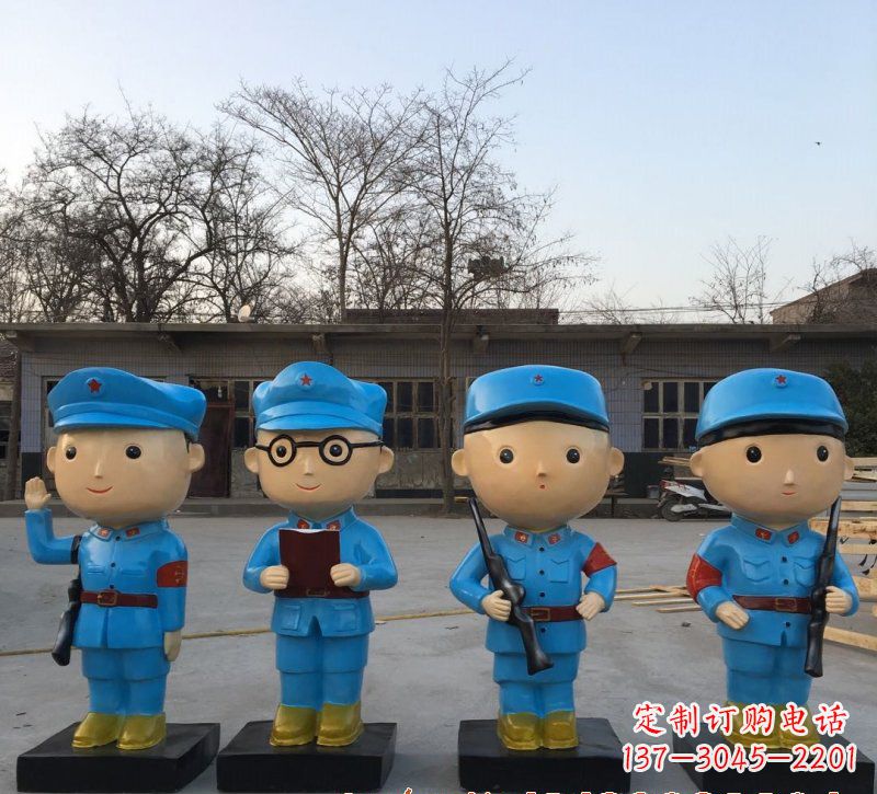 广西玻璃钢制作的红军雕塑传承精神