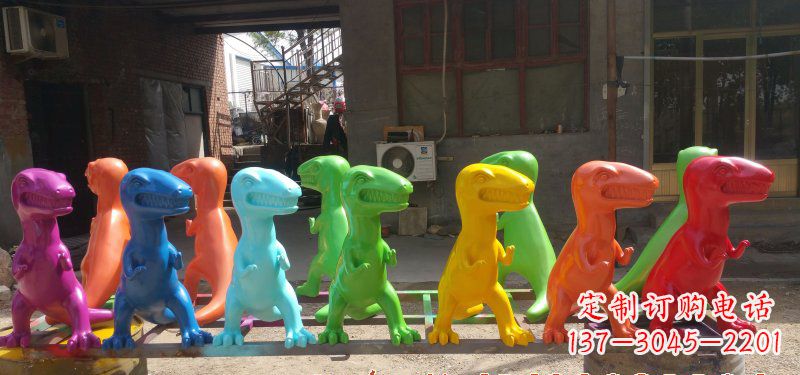 广西玻璃钢制作的恐龙雕塑精美而又耐久