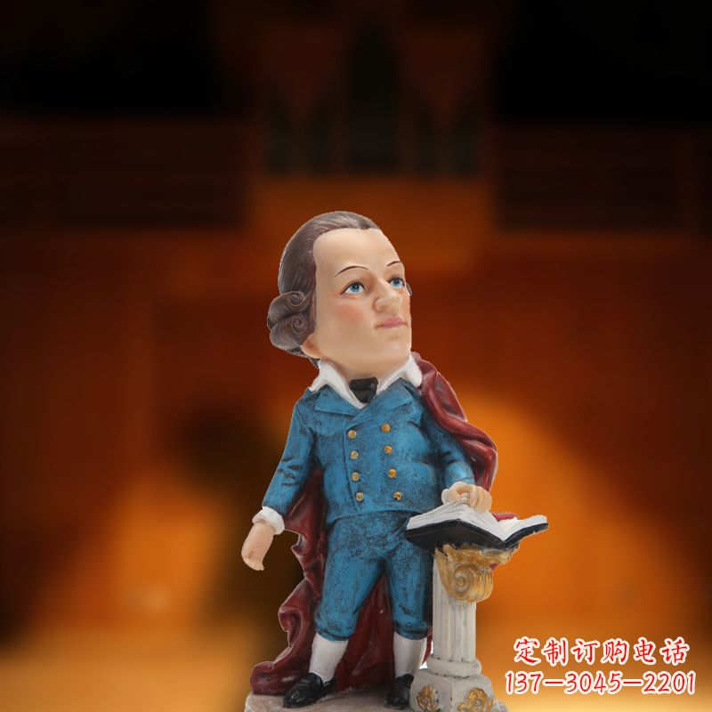 广西玻璃钢艺术莫扎特雕塑