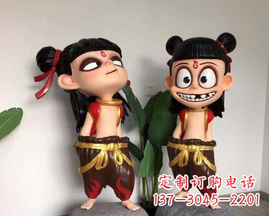 广西玻璃钢制作的哪吒雕塑一种神奇的艺术