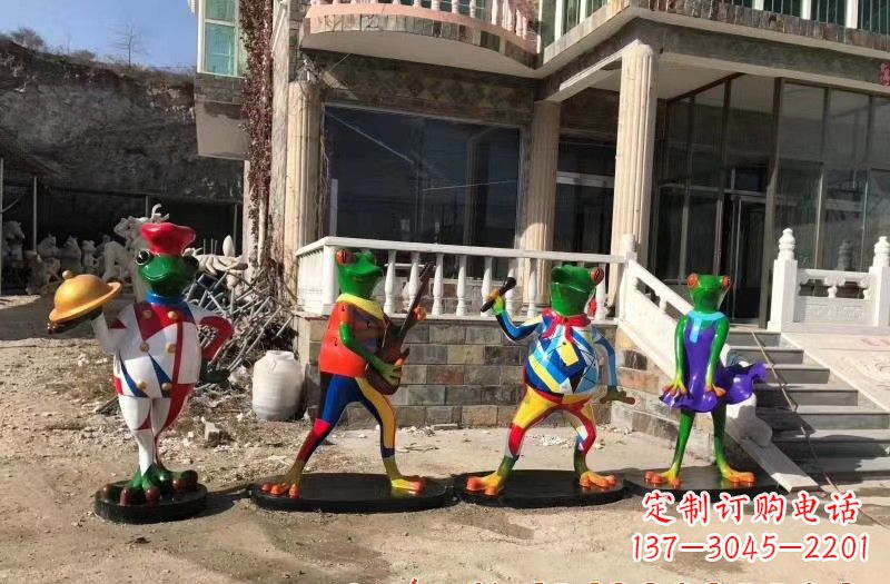 广西玻璃钢制青蛙雕塑
