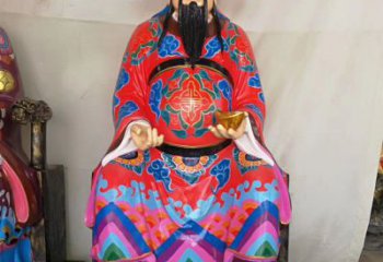 广西玻璃钢彩绘文财神神像雕塑