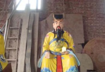 广西玻璃钢彩绘文财神寺庙神像雕塑