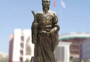 广西玻璃钢仿铜扁鹊雕塑