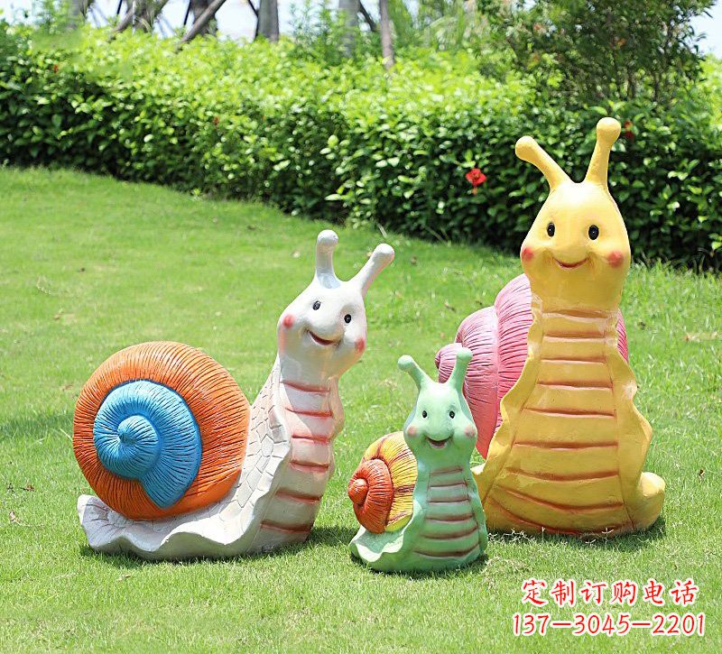 广西玻璃钢蜗牛雕塑精美艺术品