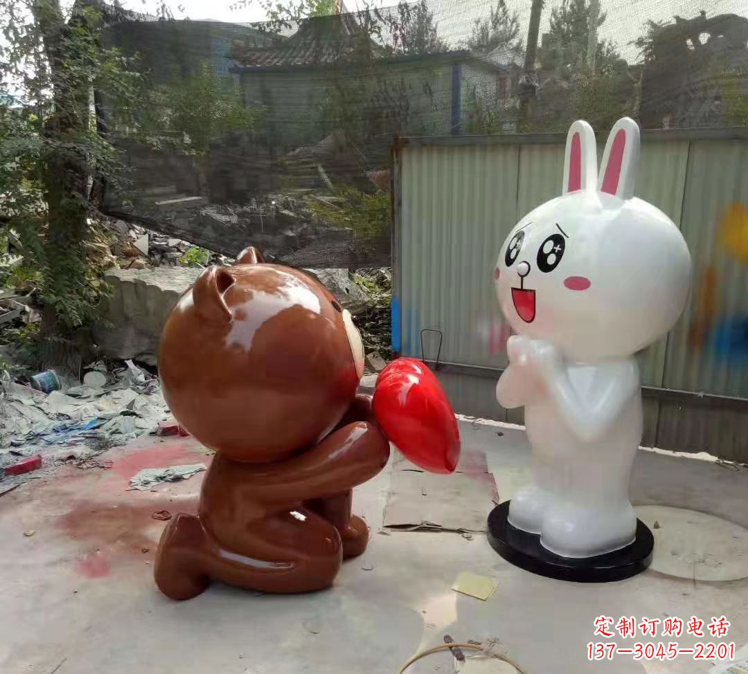 广西玻璃钢卡通熊猫雕塑精美的动物雕塑