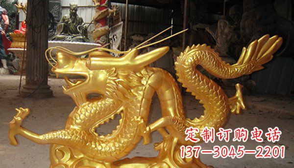 广西玻璃钢龙仿铜动物雕塑艺术与美的完美结合