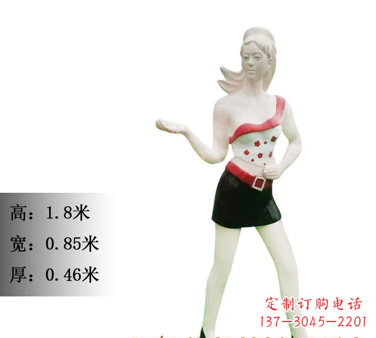 广西玻璃钢美女雕塑精致细腻的艺术精品
