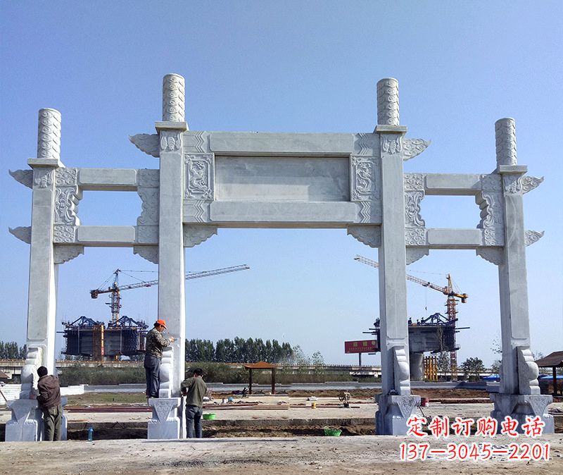 广西玻璃钢牌坊雕塑美丽的艺术与历史结合