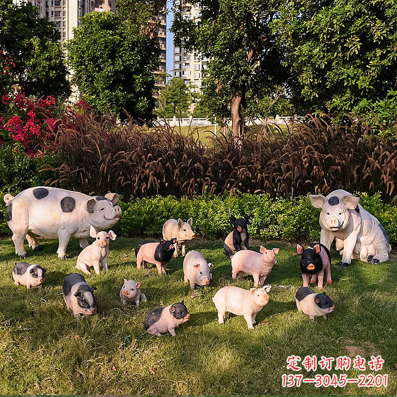 广西玻璃钢树脂仿真动物雕塑——公园农家院精美装饰