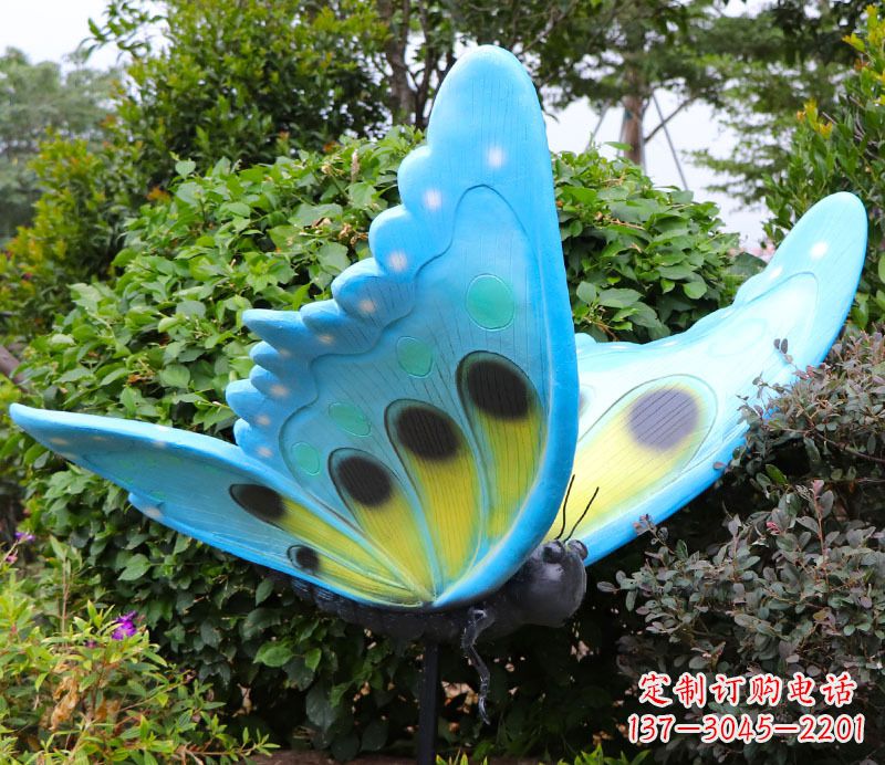 广西玻璃钢树脂仿真蝴蝶雕塑