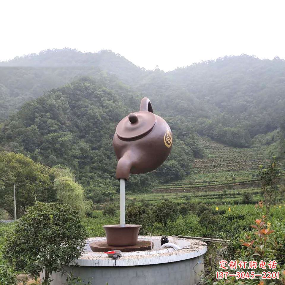 广西玻璃钢天壶喷泉精致而神奇的雕塑