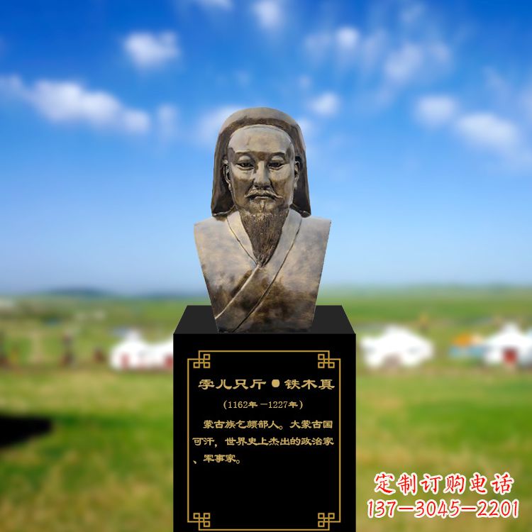 广西成吉思汗雕塑传承蒙古族文化的象征
