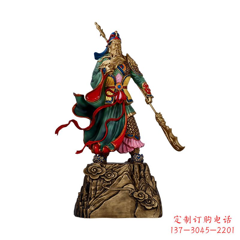 广西玻璃钢制关羽雕塑