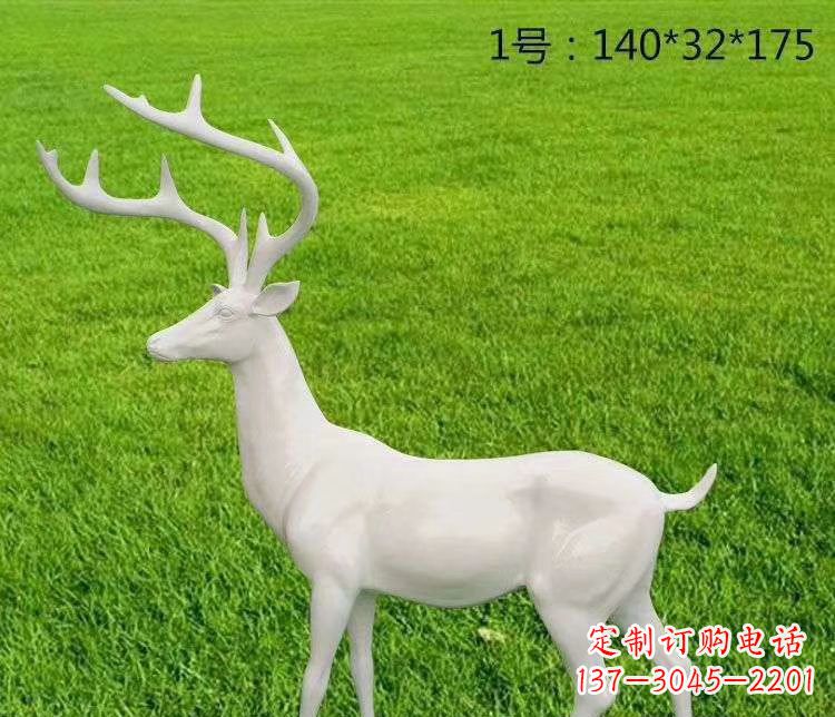 广西玻璃钢小鹿古朴清新的动物雕塑