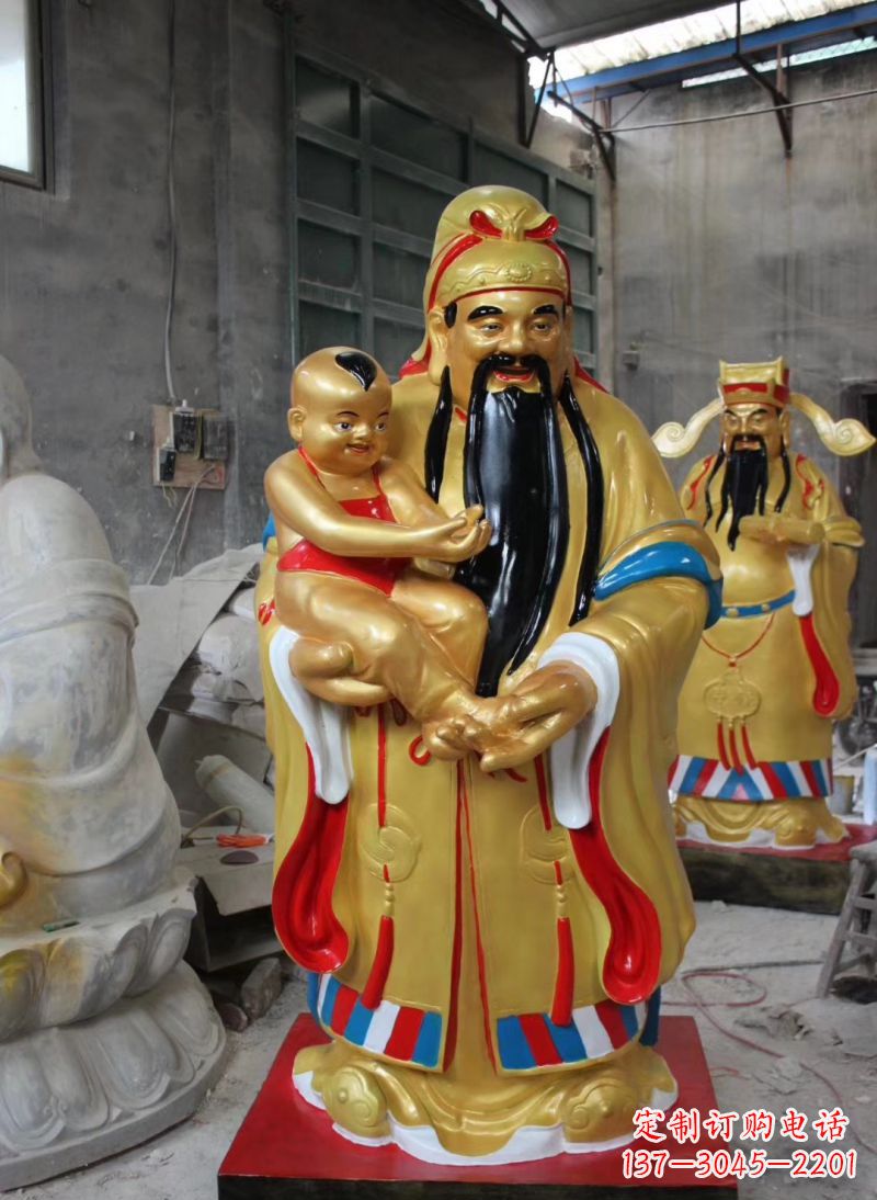 广西福禄寿神像雕塑给予宗教庙宇灵性的祝福
