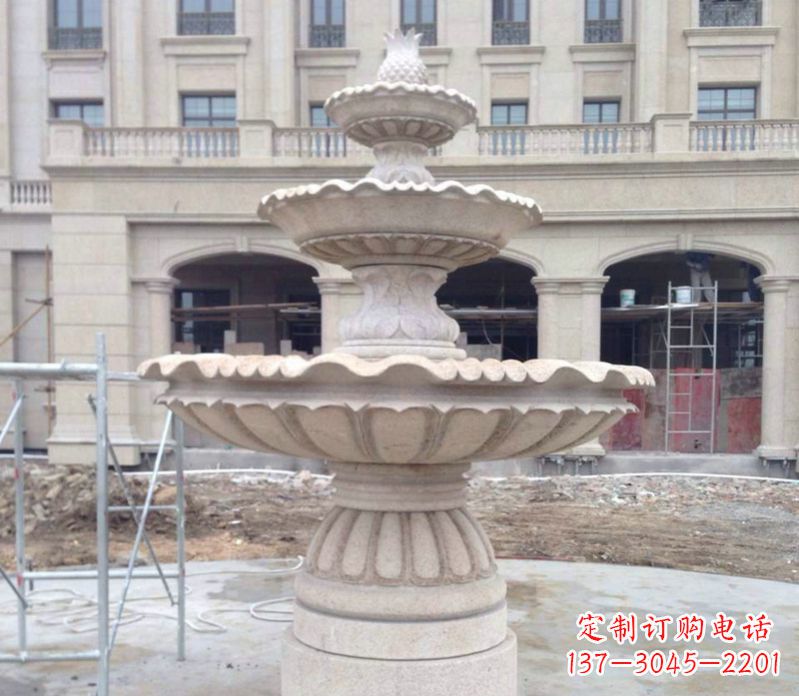 广西菠萝多层喷泉石雕——精美而多变的艺术品