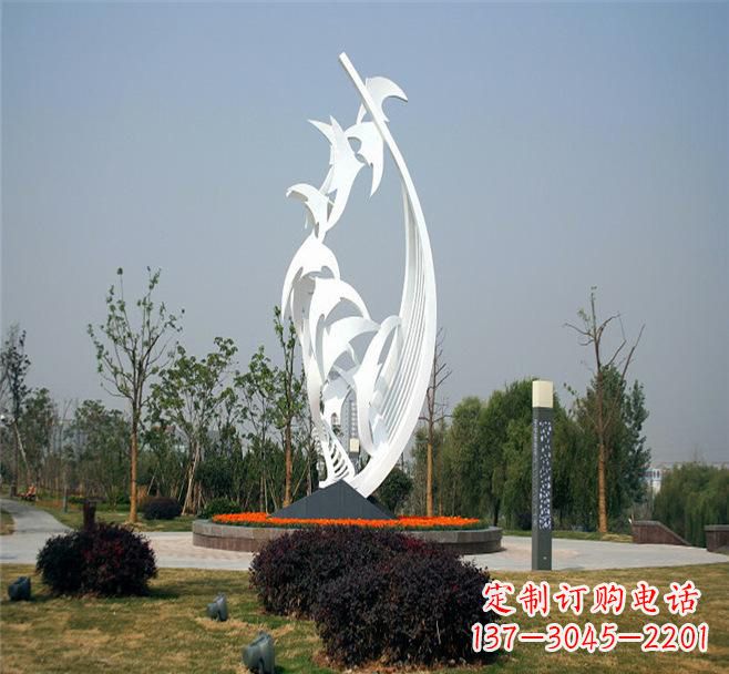 广西不锈钢爱心大雁雕塑
