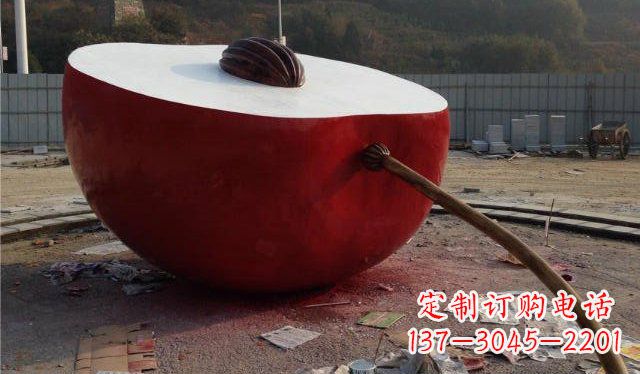 广西精美不锈钢苹果雕塑