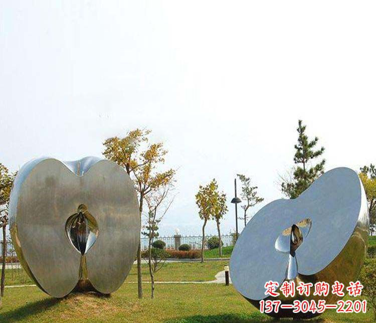广西不锈钢雕刻的苹果