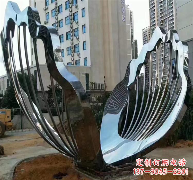 广西不锈钢贝壳雕塑艺术与自然的完美结合