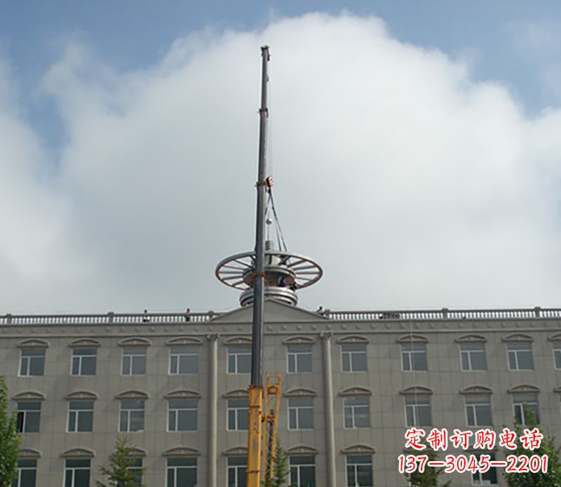 广西不锈钢避雷针雕塑——安全保护灵感之源