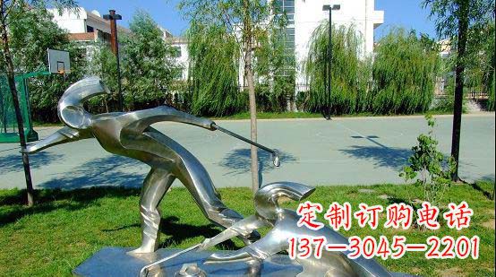 广西不锈钢冰壶雕塑艺术与运动的完美结合