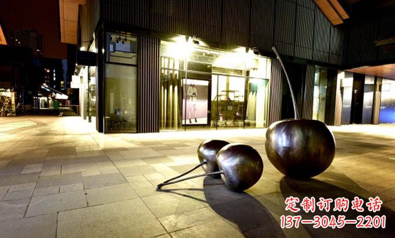 广西不锈钢樱桃雕塑