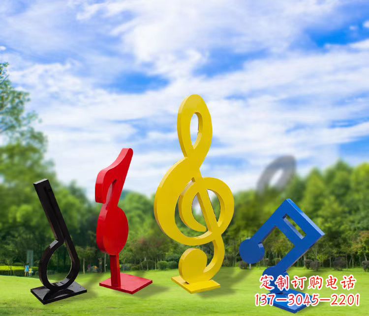 广西精美的不锈钢音符雕塑