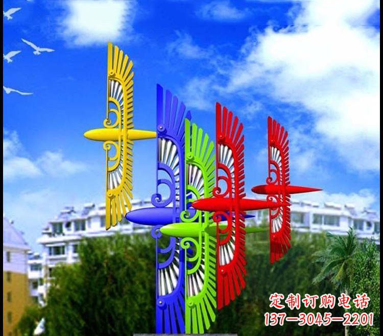 广西不锈钢彩色老鹰雕塑——精美绝伦