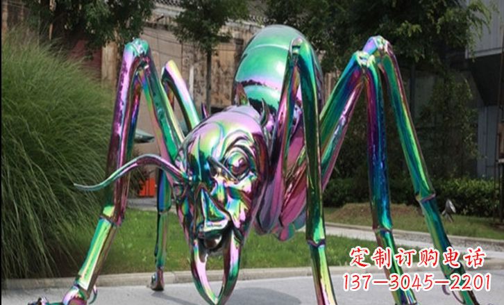 广西不锈钢彩色蚂蚁雕塑艺术美化公园景观
