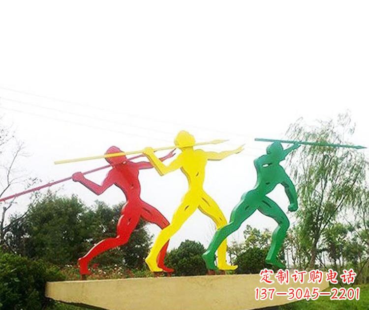 广西不锈钢彩色标枪雕塑精美而富有意义