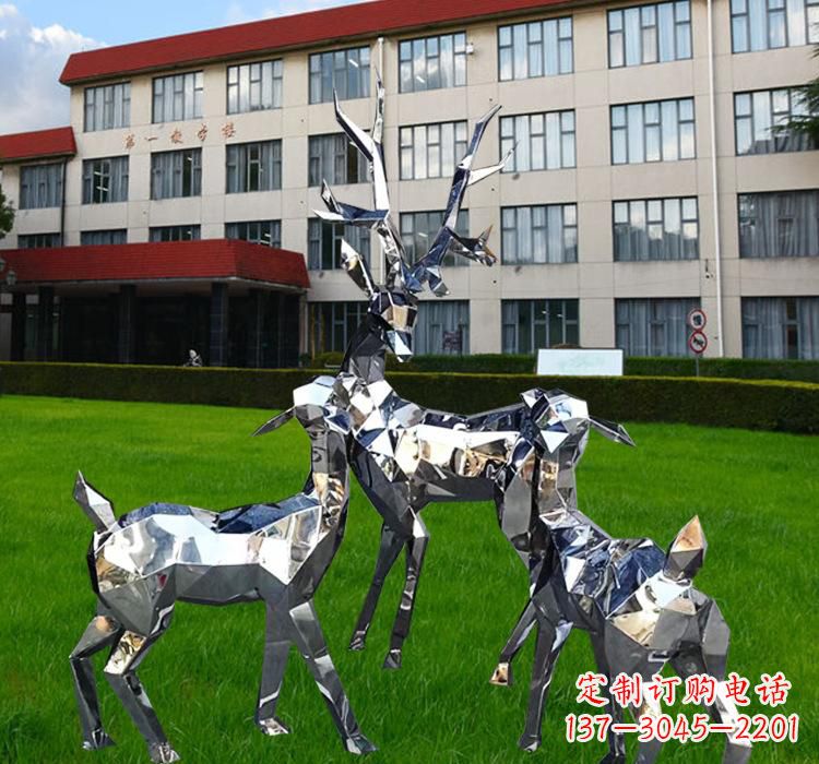 广西不锈钢麋鹿雕塑美观耐用的艺术品