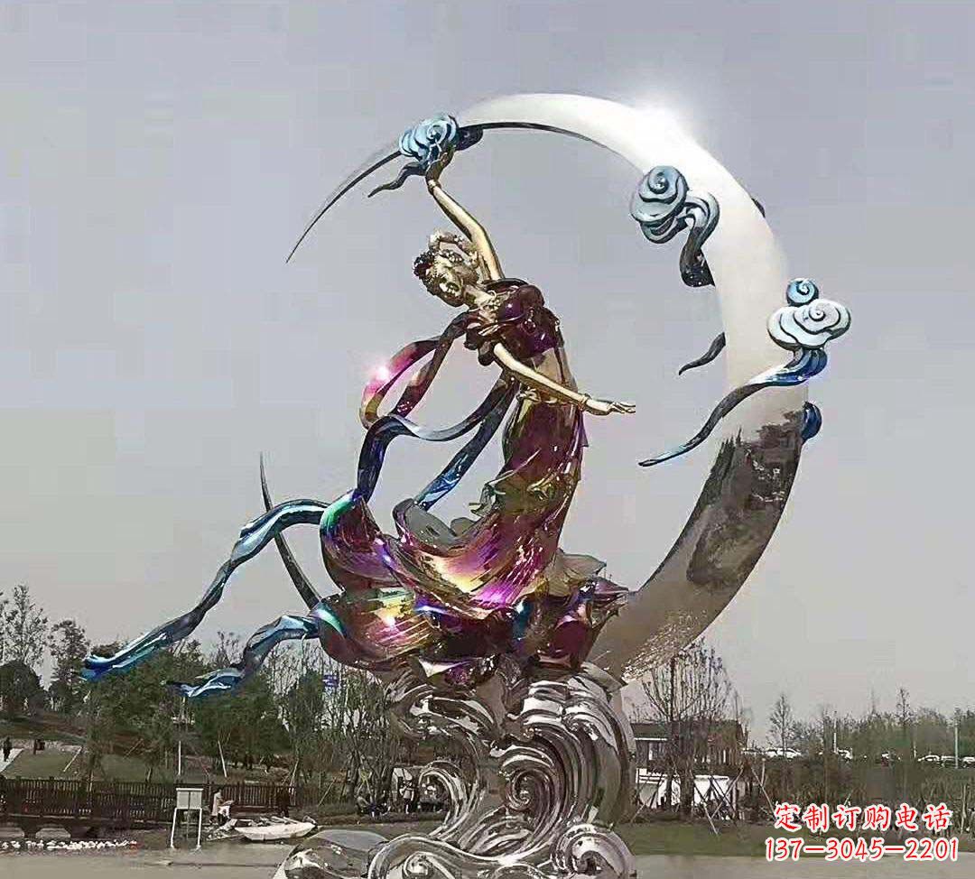广西不锈钢嫦娥奔月雕塑