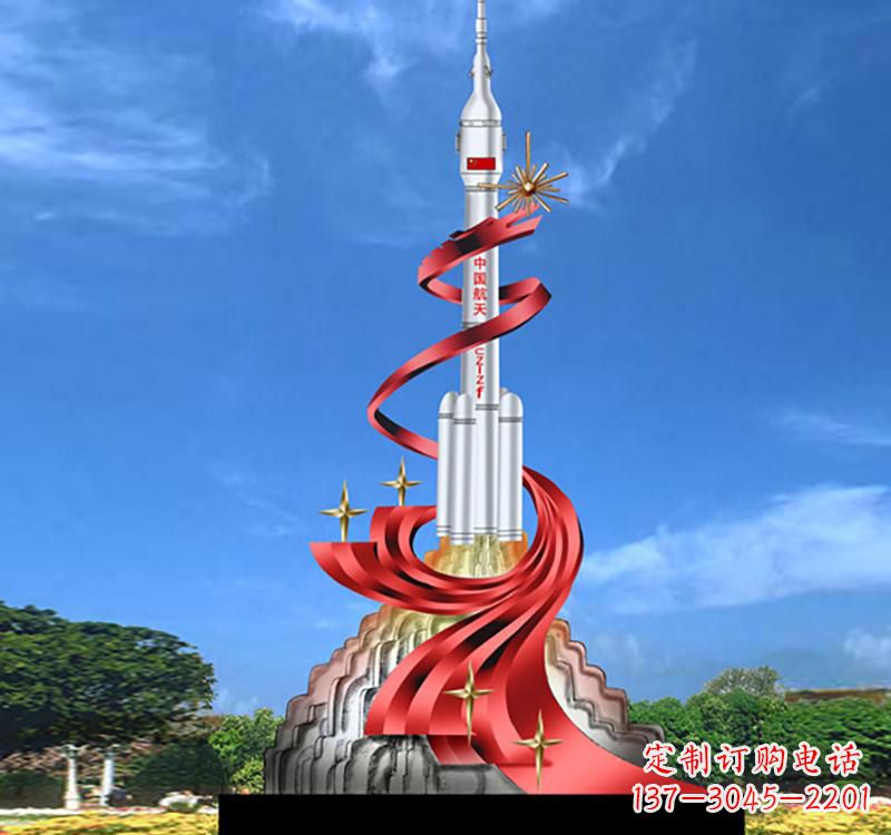 广西嫦娥飞天——不锈钢嫦娥雕塑