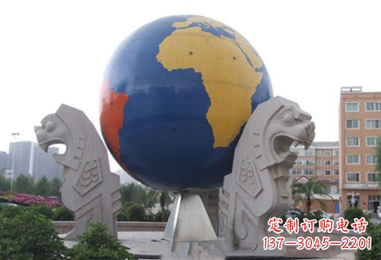 广西不锈钢城市彩色地球雕塑让世界变得更美