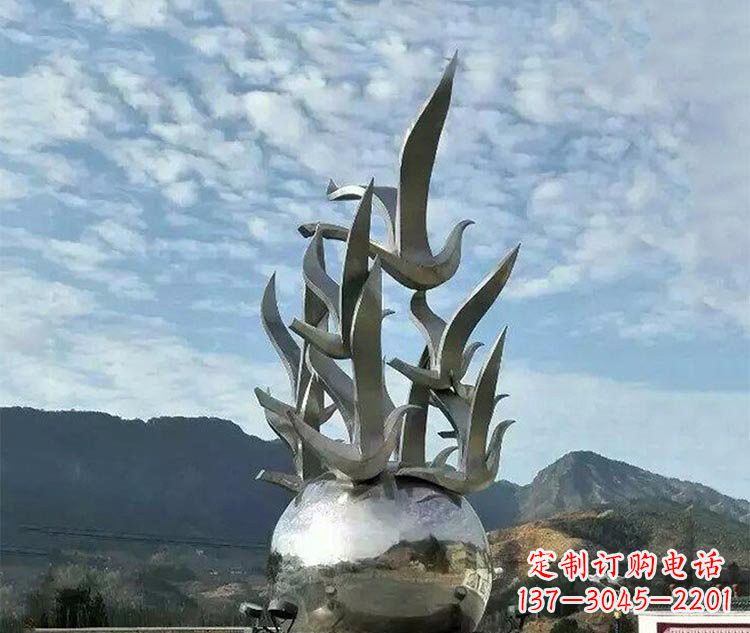 广西不锈钢地球雕塑为和平呼唤