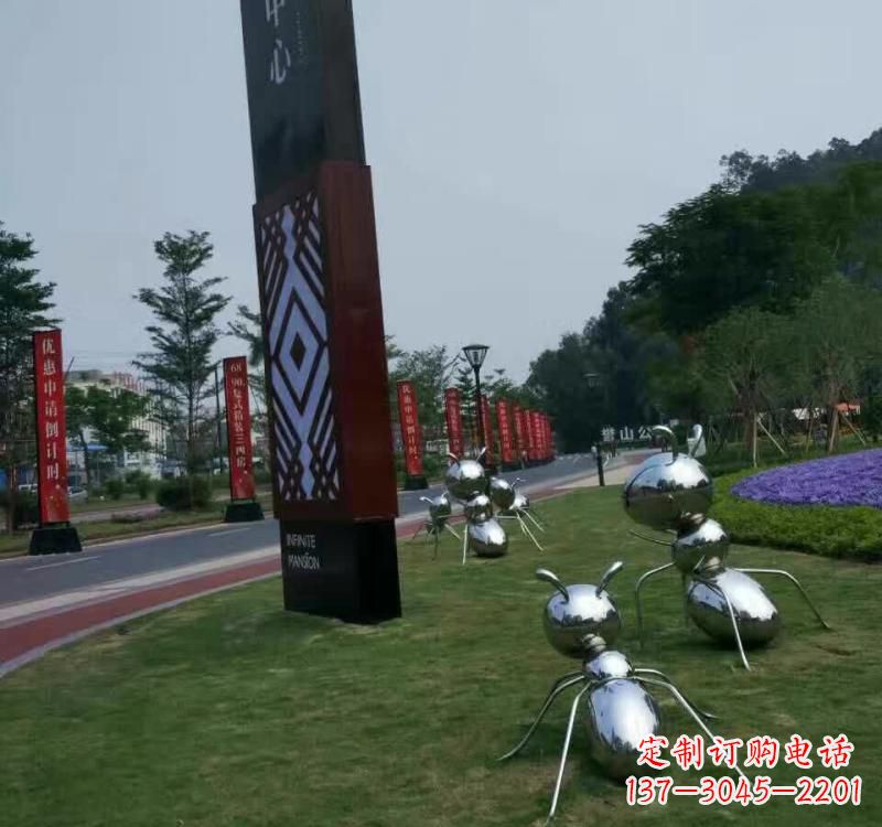 广西不锈钢蚂蚁雕塑精美的艺术精品