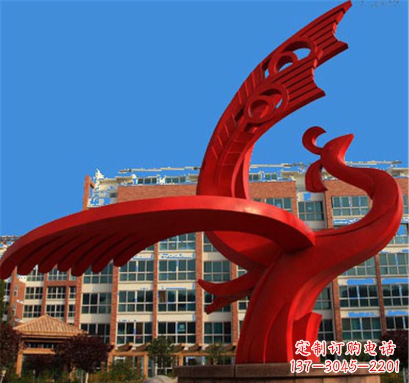 广西不锈钢凤凰雕塑——展示城市文化之美