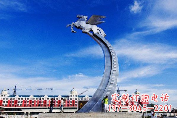 广西精美不锈钢飞马雕塑
