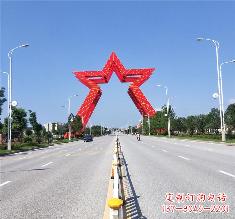 广西不锈钢城市拱门雕塑一座精美的艺术作品