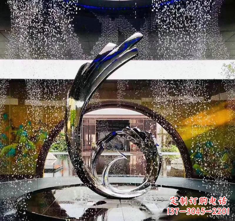 广西不锈钢城市景观喷泉雕塑美丽而又充满力量